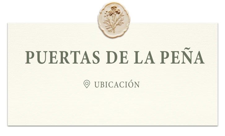 Puertas de la Peña. Ubicación.